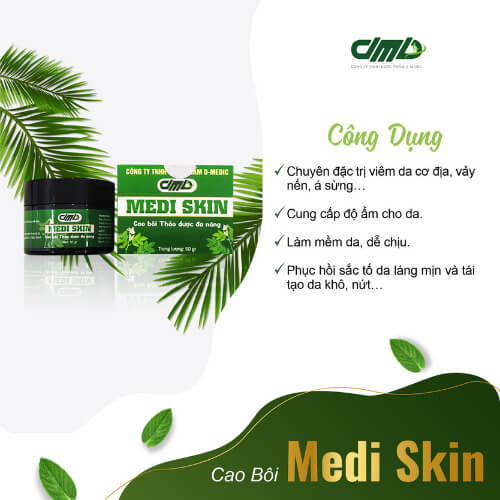 Công dụng cao bôi thảo dược trị nấm da Medi Skin