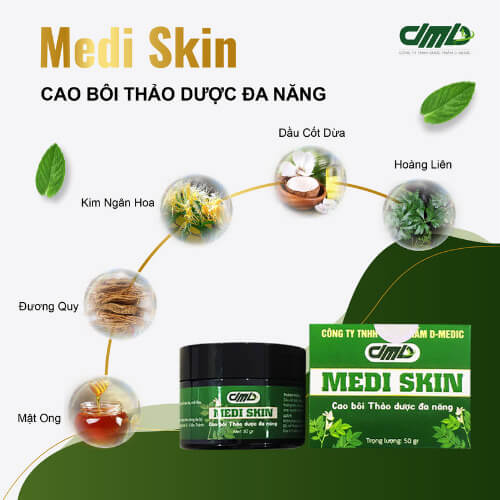 Thành phần cao bôi nấm da Medi Skin D-Medic